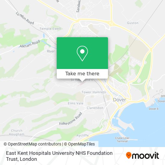 East Kent Hospitals University NHS Foundation Trust map