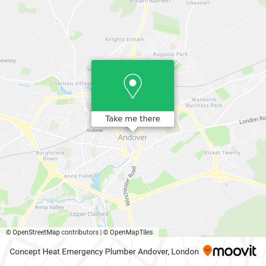 Concept Heat Emergency Plumber Andover map