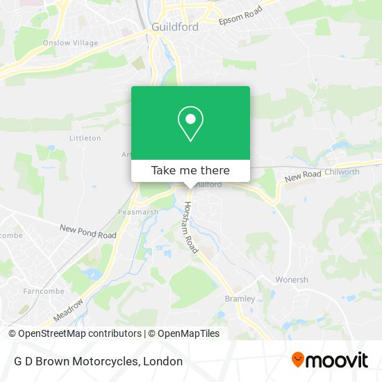 G D Brown Motorcycles map