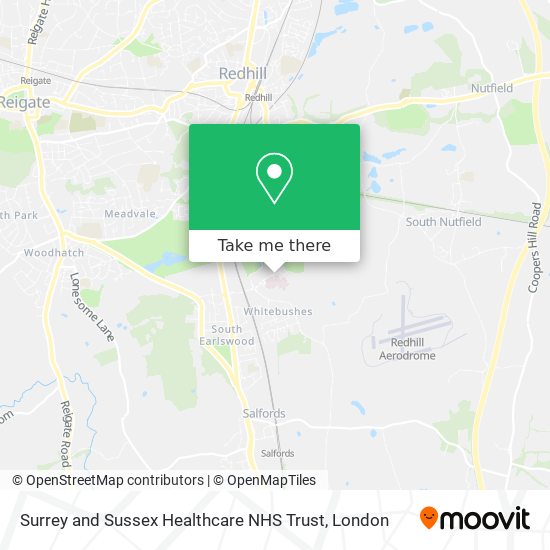 Surrey and Sussex Healthcare NHS Trust map