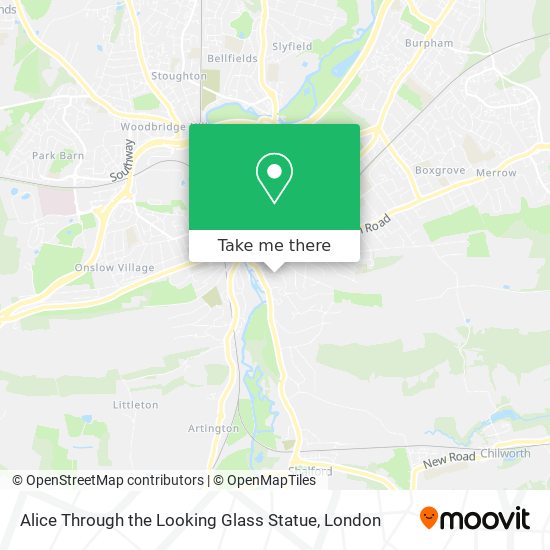 Alice Through the Looking Glass Statue map
