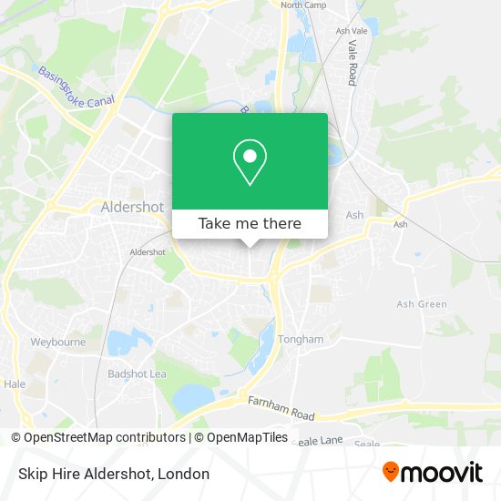Skip Hire Aldershot map