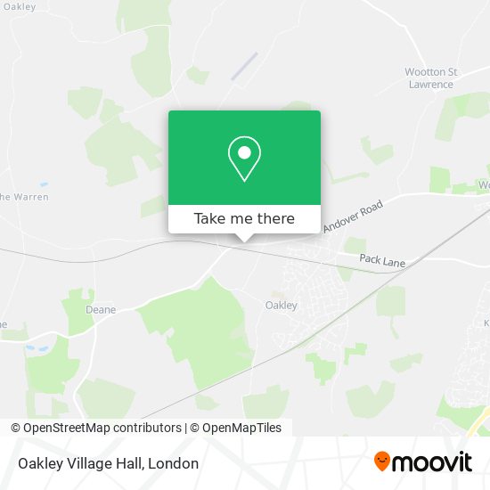 Oakley Village Hall map