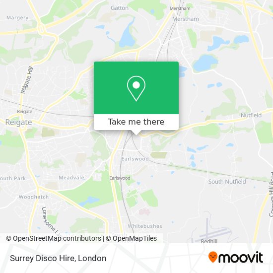 Surrey Disco Hire map