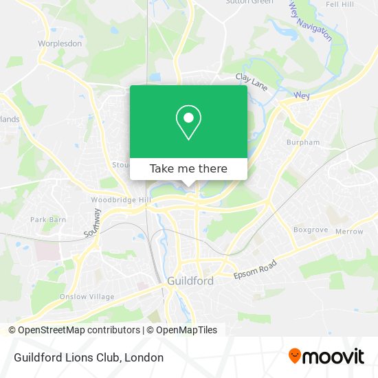 Guildford Lions Club map