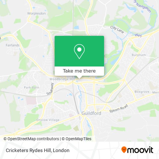 Cricketers Rydes Hill map