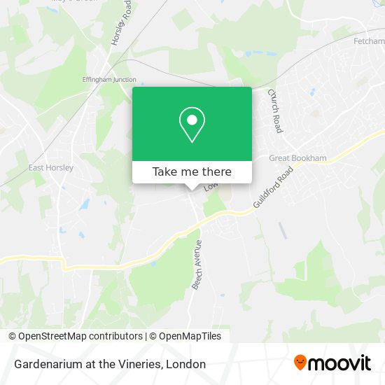 Gardenarium at the Vineries map