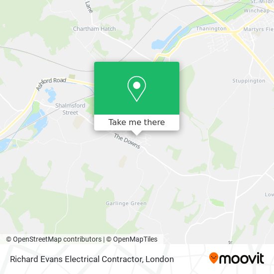 Richard Evans Electrical Contractor map