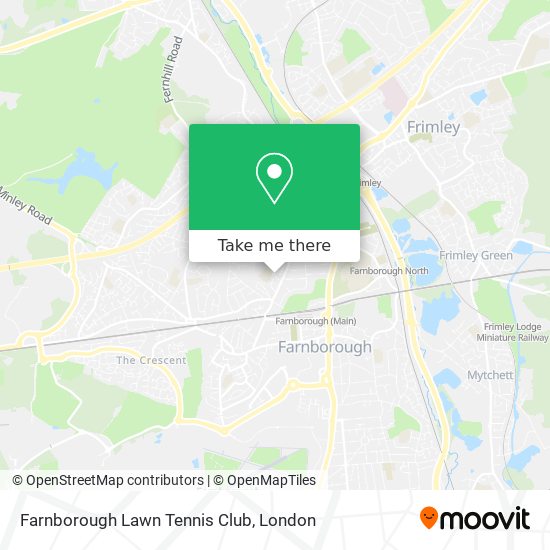 Farnborough Lawn Tennis Club map