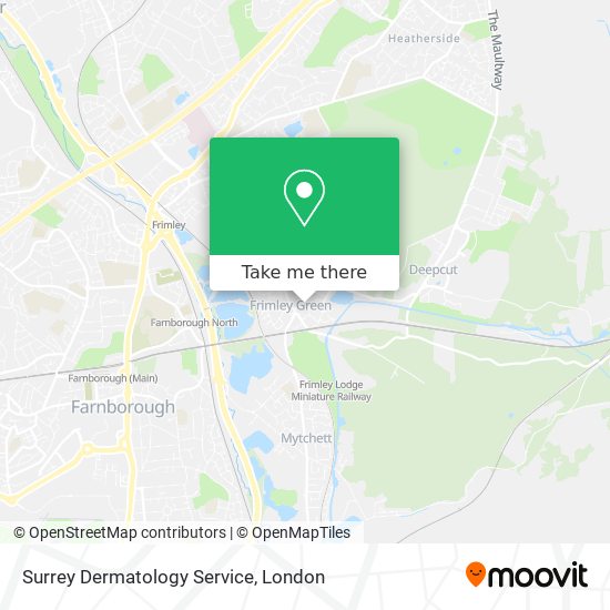 Surrey Dermatology Service map