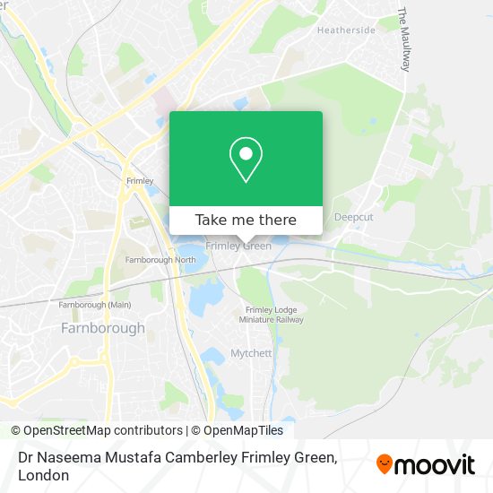 Dr Naseema Mustafa Camberley Frimley Green map