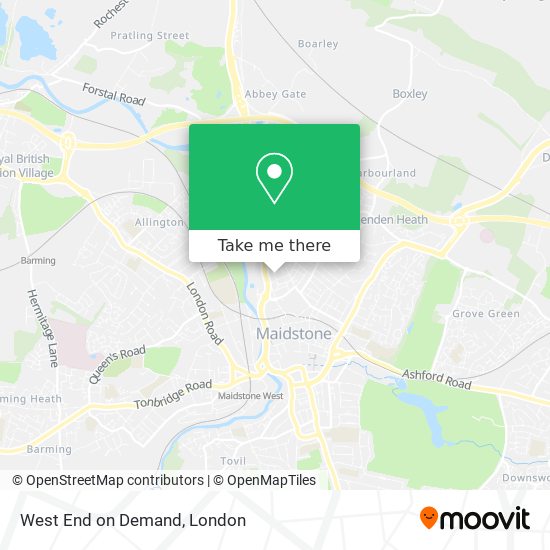 West End on Demand map