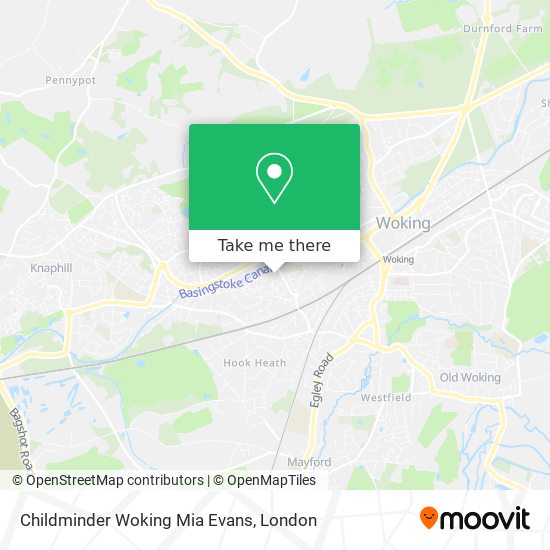Childminder Woking Mia Evans map