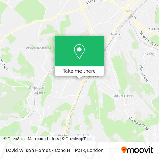 David Wilson Homes - Cane Hill Park map