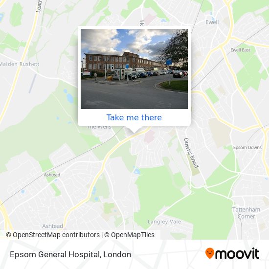 Epsom General Hospital map