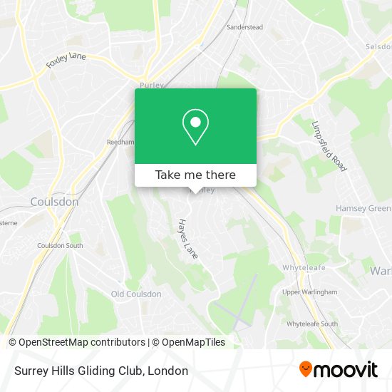Surrey Hills Gliding Club map