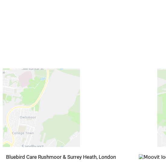 Bluebird Care Rushmoor & Surrey Heath map