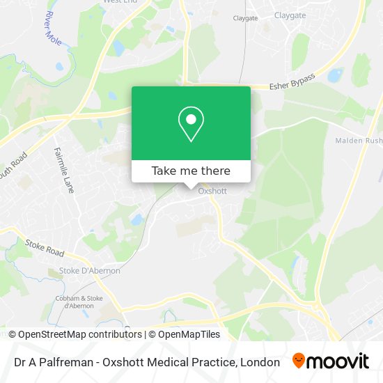 Dr A Palfreman - Oxshott Medical Practice map