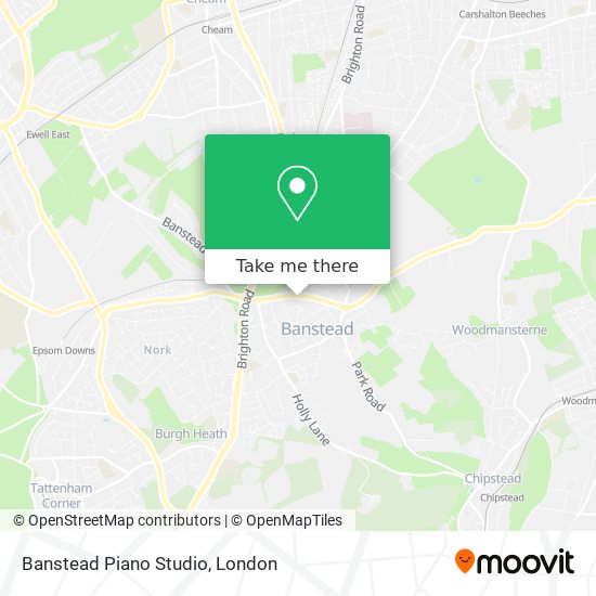 Banstead Piano Studio map