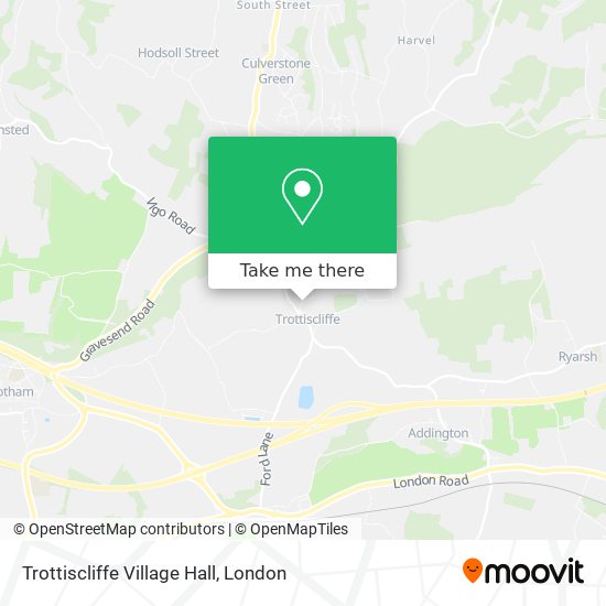 Trottiscliffe Village Hall map