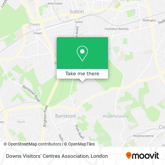 Downs Visitors' Centres Association map