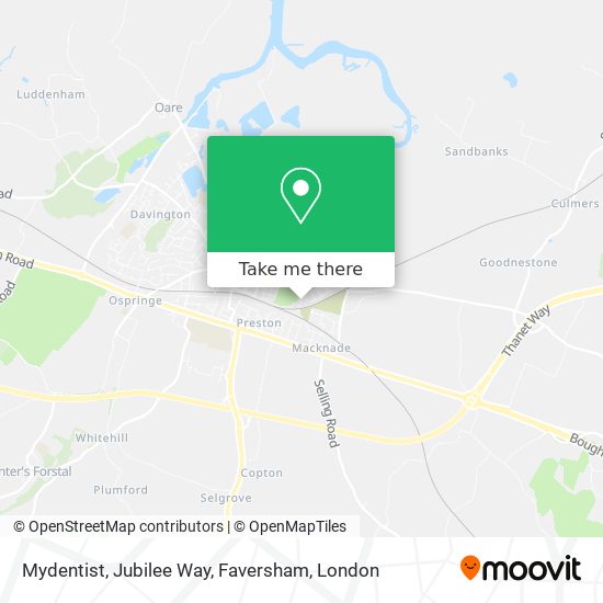 Mydentist, Jubilee Way, Faversham map