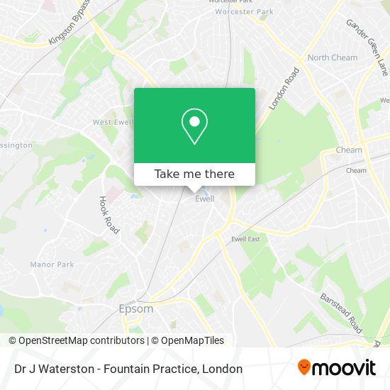 Dr J Waterston - Fountain Practice map