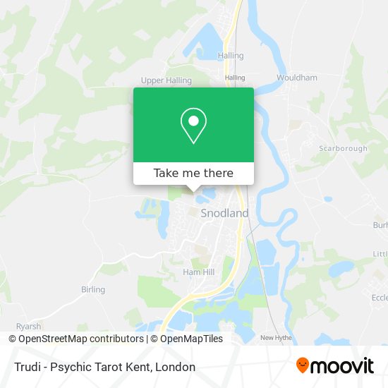 Trudi - Psychic Tarot Kent map