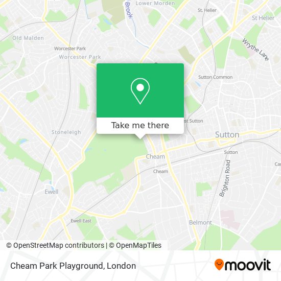 Cheam Park Playground map