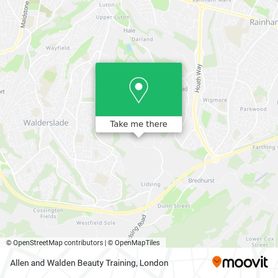Allen and Walden Beauty Training map