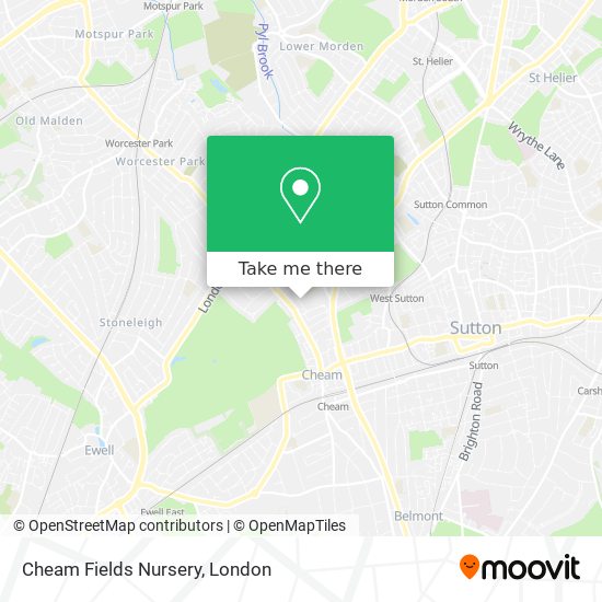 Cheam Fields Nursery map