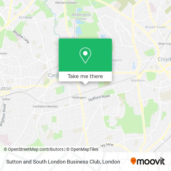 Sutton and South London Business Club map