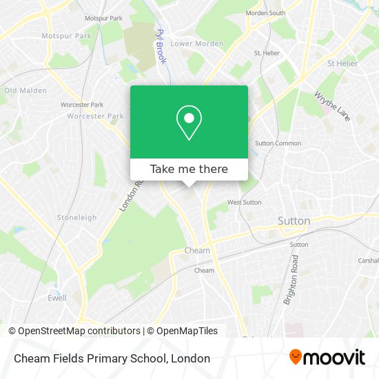 Cheam Fields Primary School map