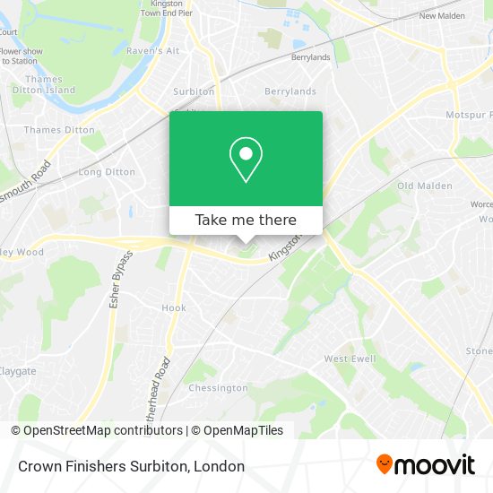 Crown Finishers Surbiton map