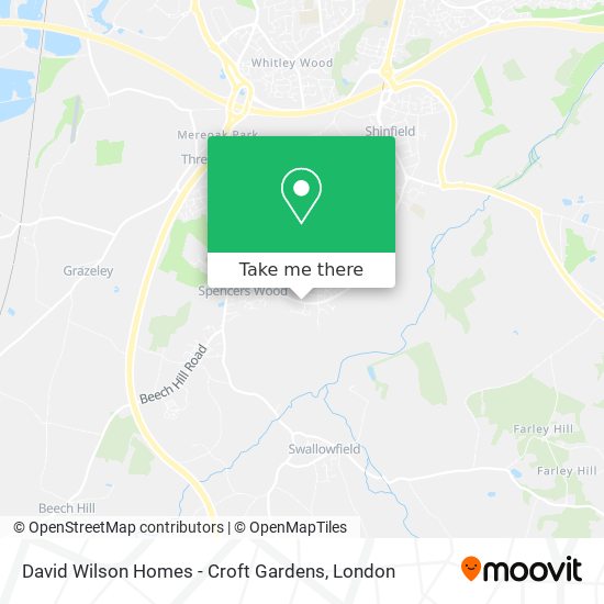 David Wilson Homes - Croft Gardens map