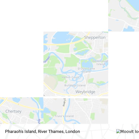 Pharaoh's Island, River Thames map