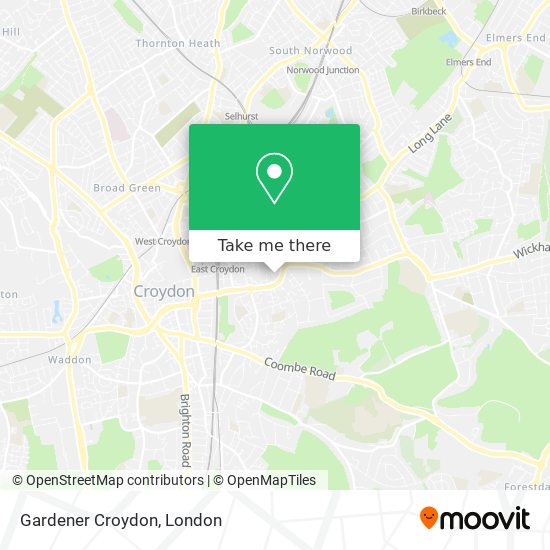 Gardener Croydon map