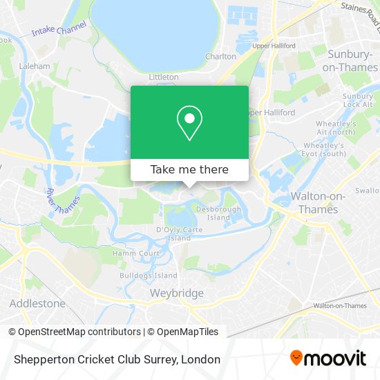 Shepperton Cricket Club Surrey map