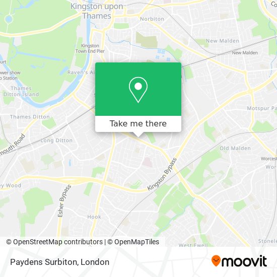 Paydens Surbiton map