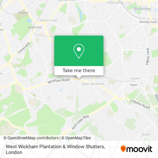 West Wickham Plantation & Window Shutters map