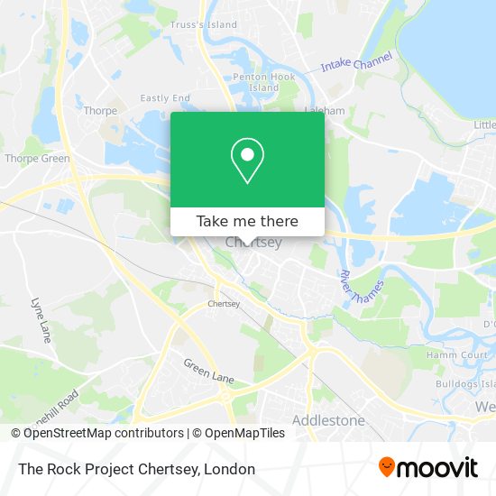 The Rock Project Chertsey map