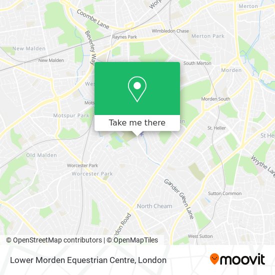 Lower Morden Equestrian Centre map