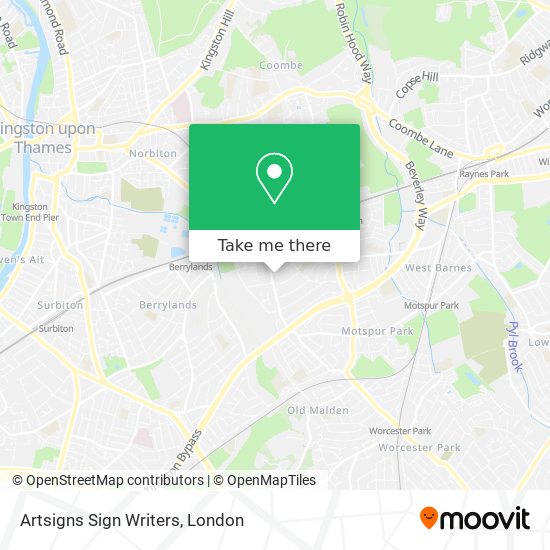 Artsigns Sign Writers map