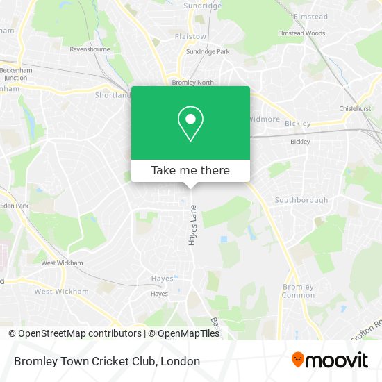 Bromley Town Cricket Club map