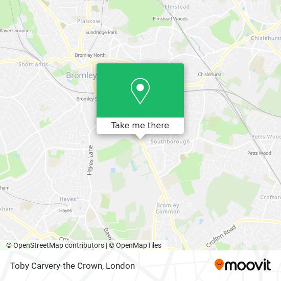 Toby Carvery-the Crown map