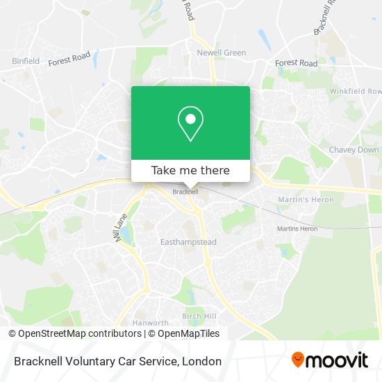 Bracknell Voluntary Car Service map
