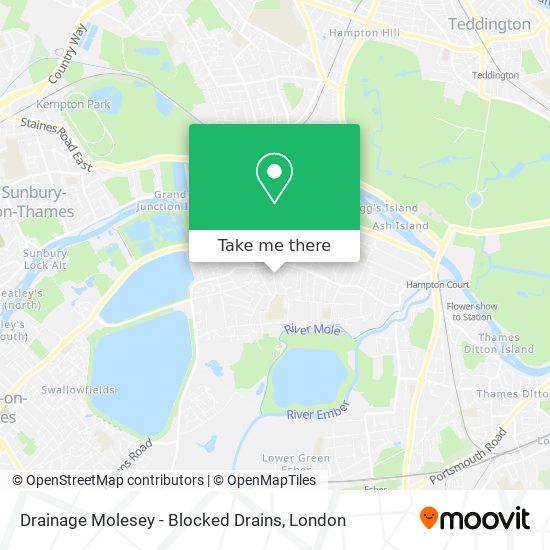 Drainage Molesey - Blocked Drains map