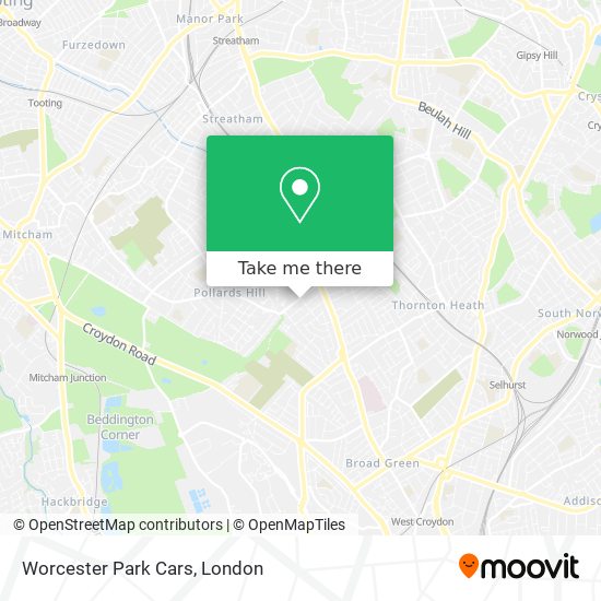 Worcester Park Cars map