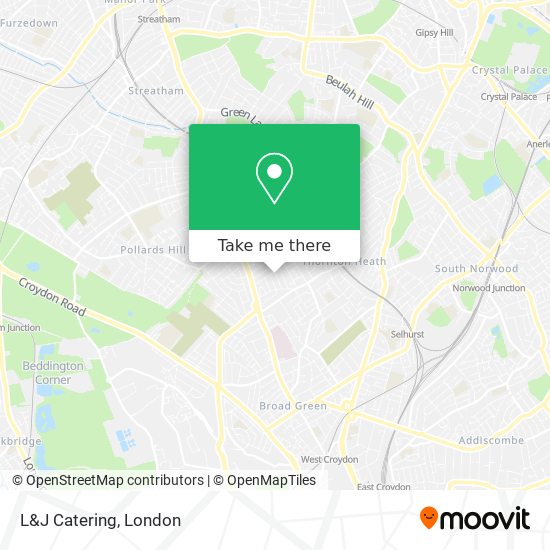 L&J Catering map