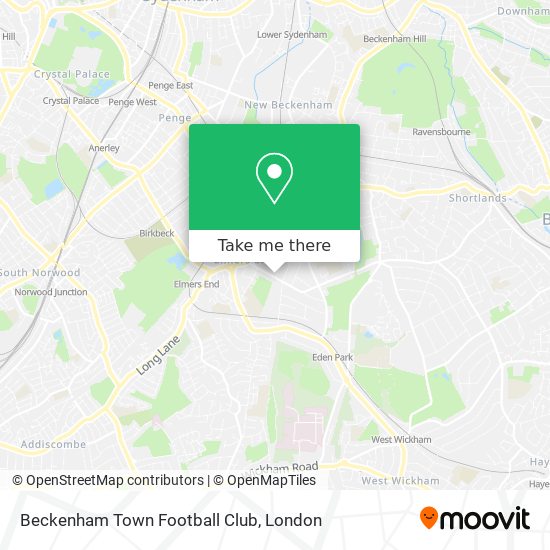 Beckenham Town Football Club map